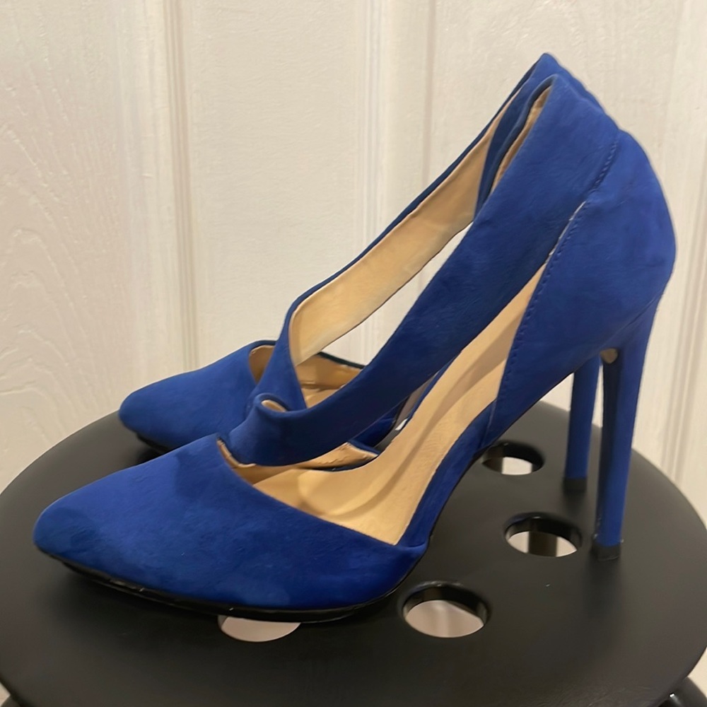 Gwen Stefani-GX Blue Suede Heels 8.5
